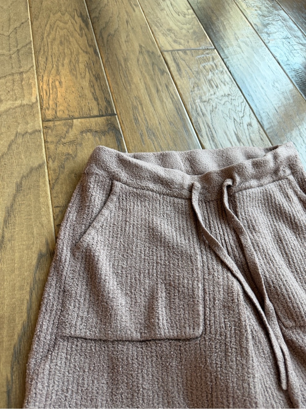 Barefoot Dreams Wide-Leg Ribbed Lounge Pants - Cocoa Brown Color - Picture 3 of 9